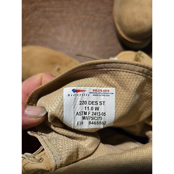 Belleville Mens Military High Top 10” Chunky Boots shoes sz 11-0W - Picture 2 of 6
